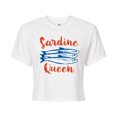 thumbnail image 1 of Instant Message - Sardine Queen - Juniors Cropped Graphic T-Shirt, 1 of 5