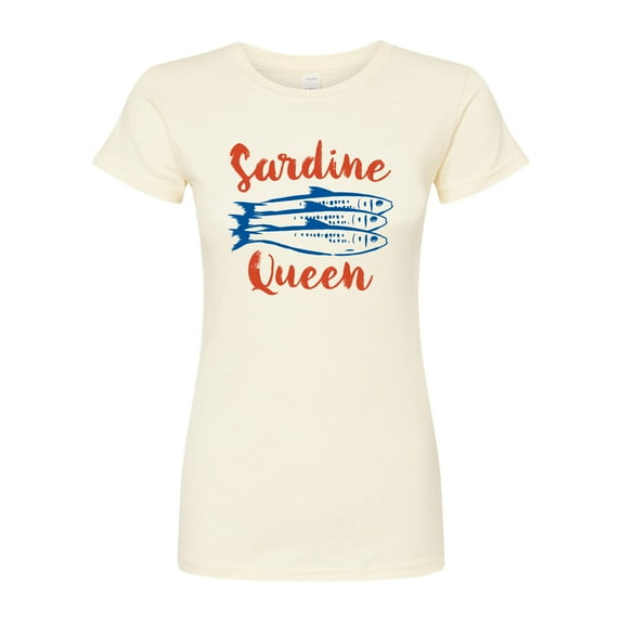 Instant Message - Sardine Queen - Juniors Fitted Graphic T-Shirt