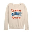 thumbnail image 1 of Instant Message - Sardine Queen - Women's French Terry Long Sleeve Shirt, 1 of 5