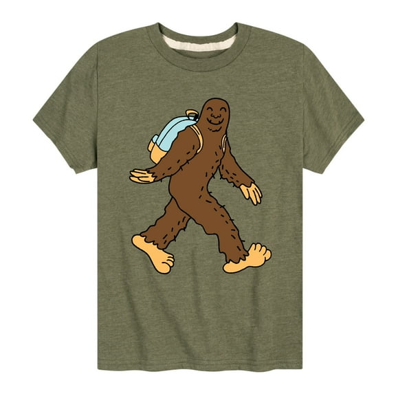 Instant Message - Sasquatch Backpack - Youth Short Sleeve Graphic T-Shirt