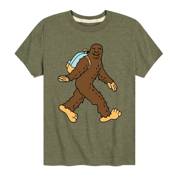 Instant Message - Sasquatch Backpack - Youth Short Sleeve Graphic T-Shirt