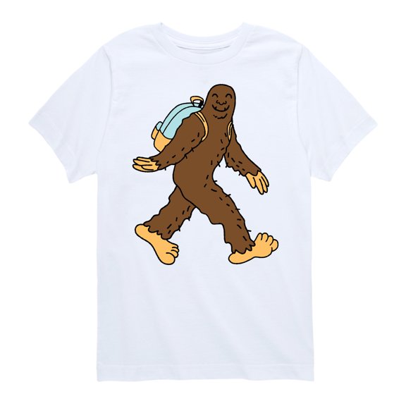 Instant Message - Sasquatch Backpack - Youth Short Sleeve Graphic T-Shirt