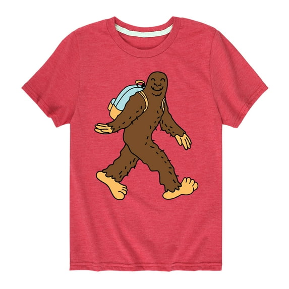 Instant Message - Sasquatch Backpack - Youth Short Sleeve Graphic T-Shirt