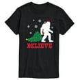 thumbnail image 1 of Instant Message - Sasquatch Believe Christmas Tree - Men's Short Sleeve Graphic T-Shirt, 1 of 5