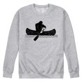 thumbnail image 1 of Instant Message - Sasquatch Canoe - Men's Crew Neck Fleece Pullover, 1 of 6