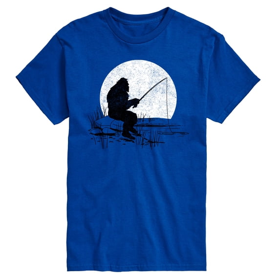 Instant Message - Sasquatch Fishing Short Sleeve Graphic T-Shirt