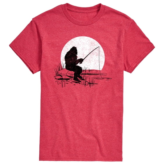 Instant Message - Sasquatch Fishing Short Sleeve Graphic T-Shirt
