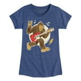 thumbnail image 1 of Instant Message - Sasquatch Rock & Roll - Toddler & Youth Girls Short Sleeve Graphic T-Shirt, 1 of 6