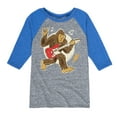 thumbnail image 1 of Instant Message - Sasquatch Rock & Roll - Toddler & Youth Raglan Graphic T-Shirt, 1 of 5