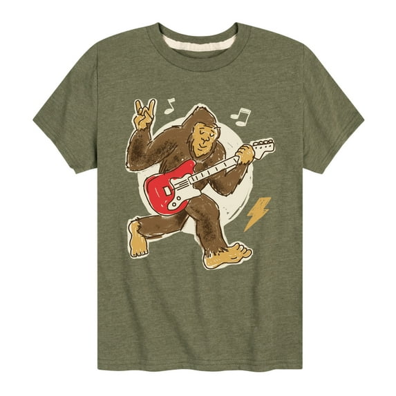 Instant Message - Sasquatch Rock & Roll - Toddler & Youth Short Sleeve Graphic T-Shirt