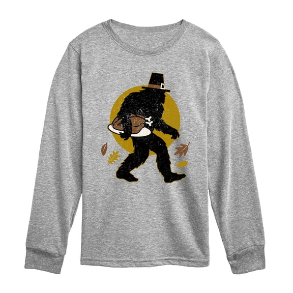 Instant Message - Sasquatch Turkey - Youth Long Sleeve Graphic T-Shirt