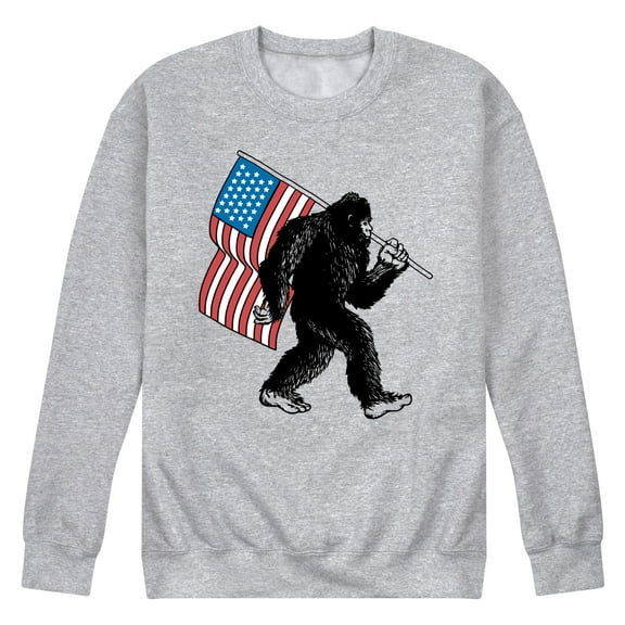 Instant Message - Sasquatch USA - Men's Crew Neck Fleece Pullover