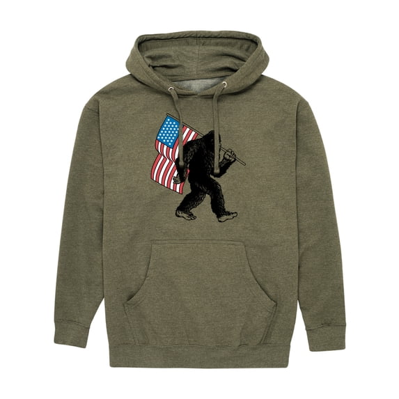 Instant Message - Sasquatch USA - Men's Pullover Hooded Fleece Sweatshirt
