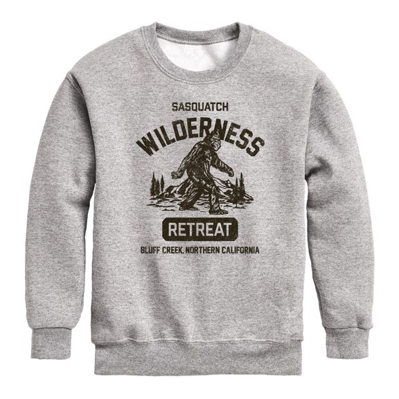 Instant Message - Sasquatch Wilderness Retreat - Youth Crew Fleece Sweatshirt