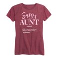 thumbnail image 1 of Instant Message - Sassy Aunt Definition - Women's Short Sleeve Graphic T-Shirt, 1 of 6