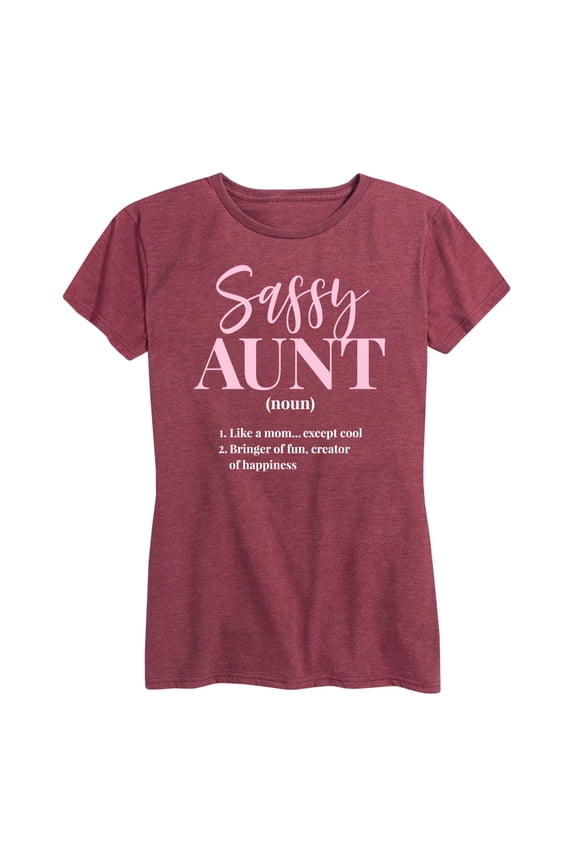 - Sassy Aunt Definition Short Sleeve Graphic T-Shirt