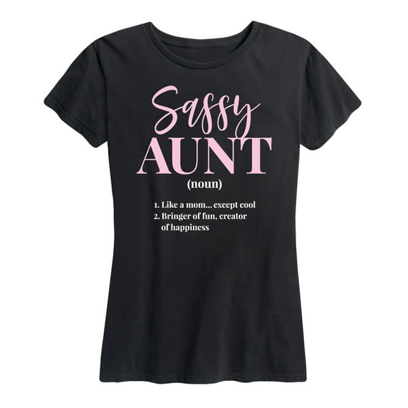 Instant Message - Sassy Aunt Defintion - Women's Short Sleeve Graphic T-Shirt