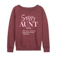 thumbnail image 1 of Instant Message - Sassy Aunt - Women's Lightweight French Terry Long Sleeve Shirt, 1 of 6