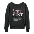 thumbnail image 1 of Instant Message - Sassy Aunt - Women's Lightweight French Terry Long Sleeve Shirt, 1 of 6