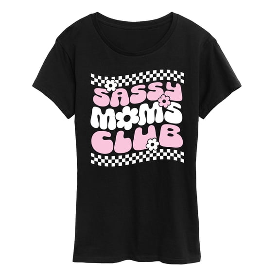 Instant Message - Sassy Moms Club - Mother's Day Gift - Women's Short Sleeve Graphic T-Shirt