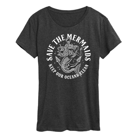 Instant Message - Save the Mermaids - Women's Short Sleeve Graphic T-shirt