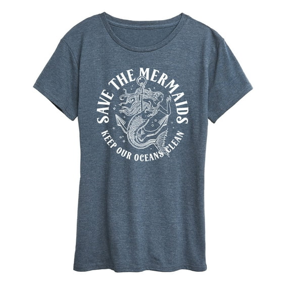 Instant Message - Save the Mermaids - Women's Short Sleeve Graphic T-shirt