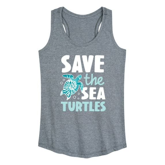 Instant Message - Save The Sea Turtles - Women's Racerback Tank Top