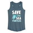 thumbnail image 1 of Instant Message - Save The Sea Turtles - Women's Racerback Tank Top, 1 of 6