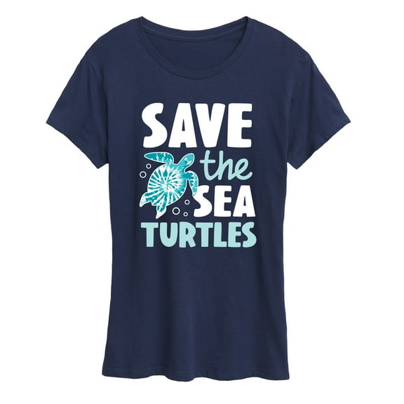 Instant Message - Save The Sea Turtles - Women's Short Sleeve Graphic T-Shirt