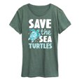 thumbnail image 1 of Instant Message - Save The Sea Turtles - Women's Short Sleeve Graphic T-Shirt, 1 of 6
