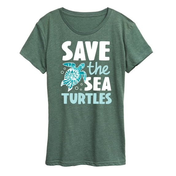 Instant Message - Save The Sea Turtles - Women's Short Sleeve Graphic T-Shirt