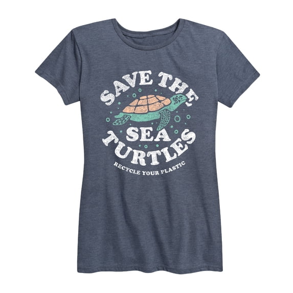 Instant Message - Save the Sea Turtles Short Sleeve Graphic T-Shirt