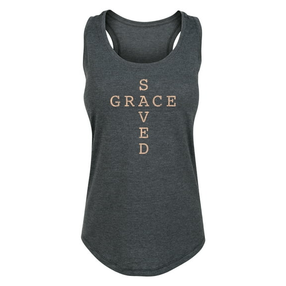 Instant Message - Saved Grace Cross - Women's Racerback Tank
