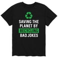 thumbnail image 1 of Instant Message - Saving Planet Recycling Bad Jokes - Men's Short Sleeve Graphic T-Shirt, 1 of 5