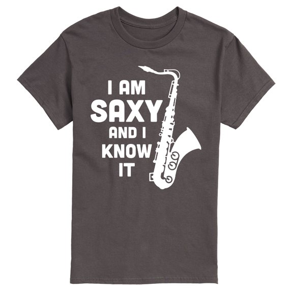 Instant Message - Saxy And I Know It - Men's Short Sleeve Graphic T-Shirt