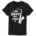 thumbnail image 1 of Instant Message - Saxy And I Know It - Men's Short Sleeve Graphic T-Shirt, 1 of 6