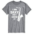 thumbnail image 1 of Instant Message - Saxy And I Know It - Men's Short Sleeve Graphic T-Shirt, 1 of 6