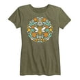 thumbnail image 1 of Instant Message - Scandinavian Bee Circular Design - Women's Short Sleeve Graphic T-Shirt, 1 of 3