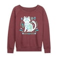 thumbnail image 1 of Instant Message - Scandinavian Cat - Women's Lightweight French Terry Long Sleeve Shirt, 1 of 6