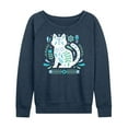 thumbnail image 1 of Instant Message - Scandinavian Cat - Women's Lightweight French Terry Long Sleeve Shirt, 1 of 6
