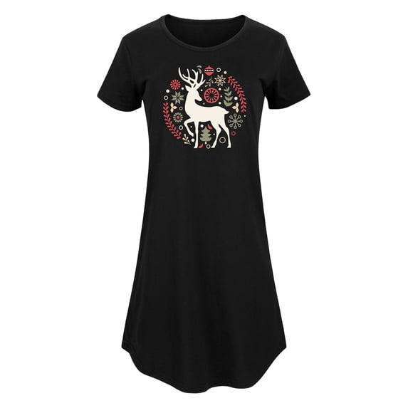 Instant Message - Scandinavian Christmas Deer - Women's Any Way Dress