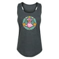 thumbnail image 1 of Instant Message - Scandinavian Flamingo - Ladies Racerback Graphic Tank, 1 of 5