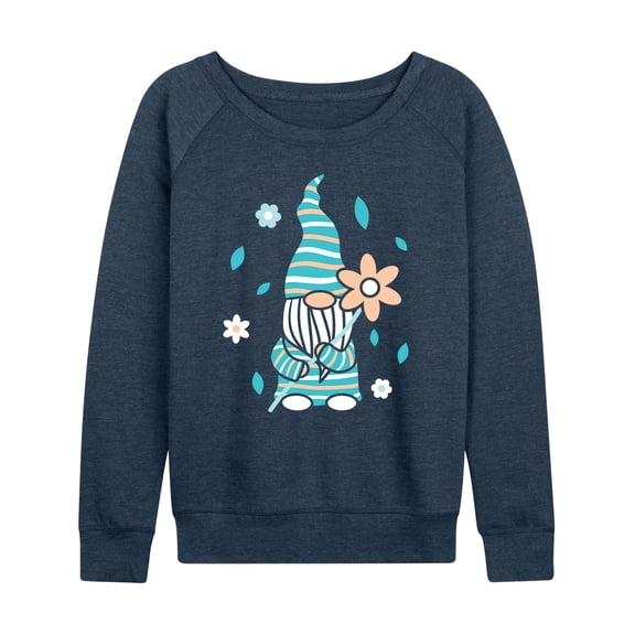 Instant Message - Scandinavian Garden Gnome - Women's French Terry Long Sleeve Pullover