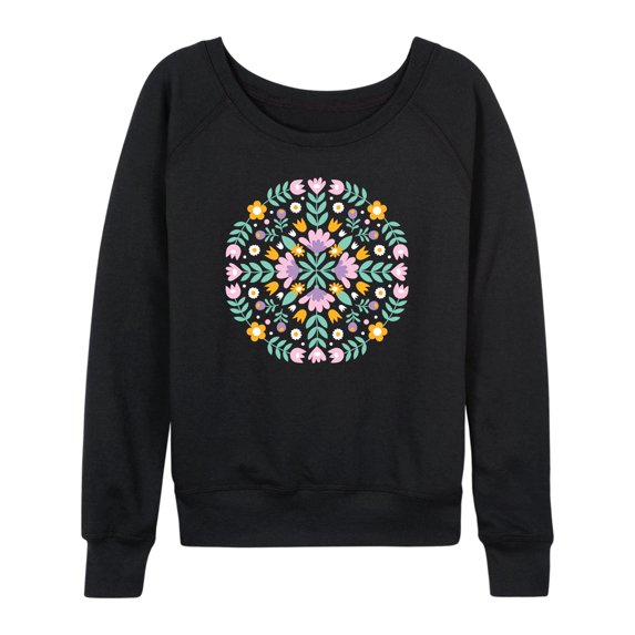 Instant Message - Scandinavian Mandala - Ladies French Terry Long Sleeve Shirt
