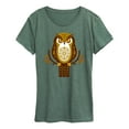 thumbnail image 1 of Instant Message - Scandinavian Owl - Women's Short Sleeve Graphic T-shirt, 1 of 5