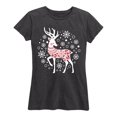 thumbnail image 1 of Instant Message - Scandinavian Reindeer - Women's Short Sleeve Graphic T-shirt, 1 of 5