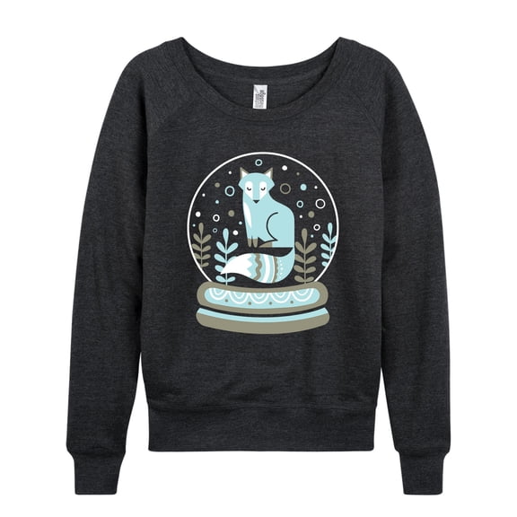 Instant Message - Scandinavian Snowglobe - Women's French Terry Long Sleeve Pullover