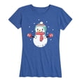 thumbnail image 1 of Instant Message - Scandinavian Snowman - Women's Short Sleeve Graphic T-shirt, 1 of 5