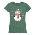 thumbnail image 1 of Instant Message - Scandinavian Snowman - Women's Short Sleeve Graphic T-shirt, 1 of 5