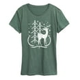thumbnail image 1 of Instant Message - Scandinavian Winter Deer - Women's Short Sleeve Graphic T-shirt, 1 of 5